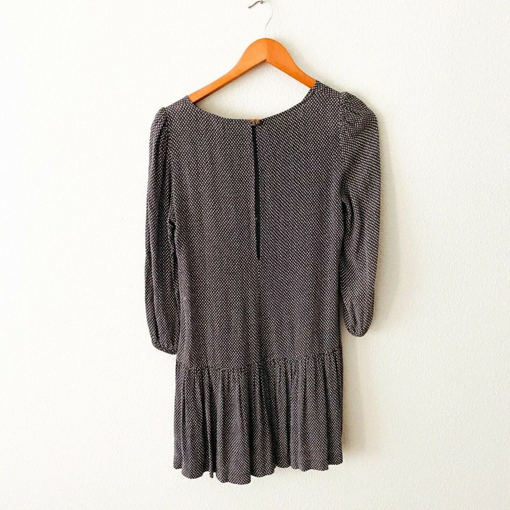 Meadow Rue Anthropologie Brown Polka Dot Ruffled - Picture 6 of 7